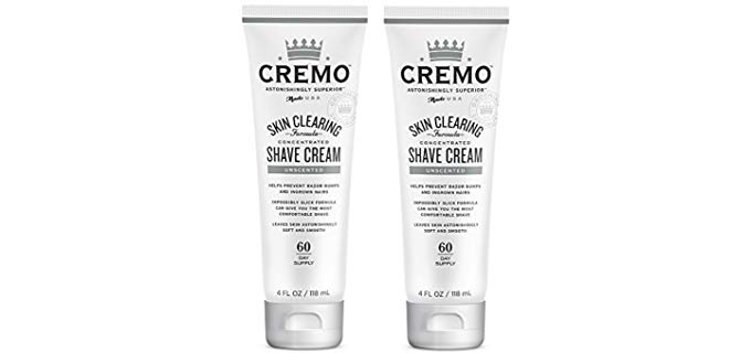 Cremo Skin Clearing - Long Lasting Unscented Shaving Cream