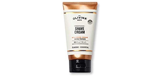 Olivina Men Conditioning Shave Cream, Bourbon Cedar, 2.5-Fluid Ounce