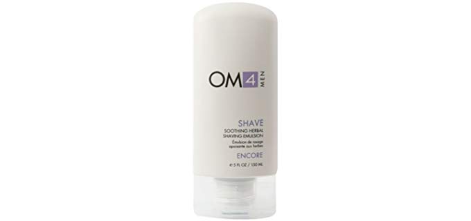 Organic Male OM4 Encore SHAVE: Soothing Herbal Shaving Emulsion - 5 oz
