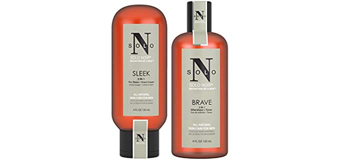 Solo Noir Natural - Anti Acne Shaving Cream for Oily Skin