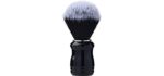 Je&Co Synthetic Shaving Brush With Resin Handle, 21mm Dense Knot (black)