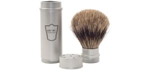 Parker Safety Razor, Full Size Travel Shaving Brush with Pure Badger Bristles