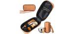 Straight Razor Wood Shavette Kit with Leather Case, Brush and Bowl, Perfect Travel Kit