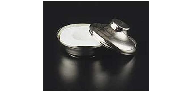 Chrome Shaving Bowl with Sandalwood Scented Soap (ZIN: 415488)