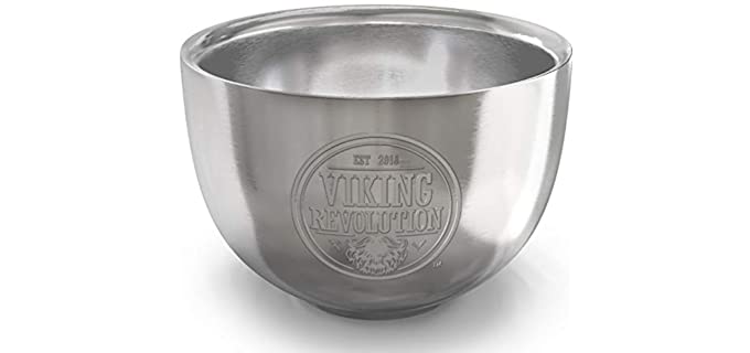 Viking Revolution Unbreakable Steel - Shaving Cup and Bowl
