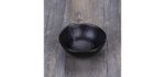 Vintage Design Handmade Pottery Shaving Bowl Thicken Ceramic Soap Dish Black 4.3