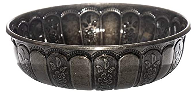 Alisveristime Turkish Authentic Copper Bath Bowl & Hammam Bowl (Black)