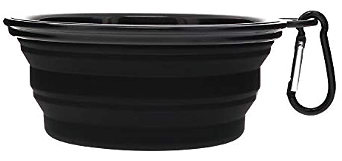 Pacific Shaving Company Collapsible Travel Bowl - Shave Bowl, 100% Food-Grade Silicone with Carabiner