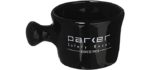 Parker's American Made Deluxe Stoneware Apothecary Style Shave Mug (Black)