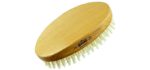 Kent MG3 Finest Men's Hair Brush & Beard Brush for Skin Care - 100% Natural White Boar Bristle Brush for Mens Grooming, Scalp Brush, 360 Wave, and Beard Straightener For Men's Hair Care