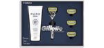Gillette Fusion Proshield Shave Gift Set for Men - 4 Fusion Proshield Blade Refills, Shaving Cream, Black