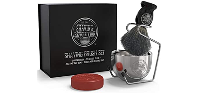 Shaving Revolution Pure Badger - Vintage Ergonomic Shave Brush