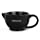 QSHAVE Shaving Scuttle Mug - Keep Lather Always Warm - Large Deep Size Bowl Handmade Pottery Cup (Black)
