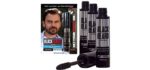 Blackbeard for Men - Instant Brush-On Beard & Mustache Color - 3-pack (Dark Brown)