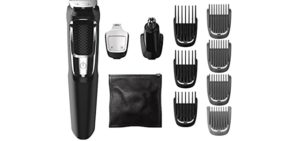 Philips Norelco MG3750 Multigroom All-In-One Series 3000, 13 attachment trimmer