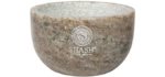SHASH Marble Shaving Bowl, Grey - Lather Mug with Interior Grooves Builds a Rich, Foamy Froth - Retains Heat for a Close, Comfortable Shave - Compact, Sophisticated Design (Beige)