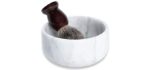 JIMEI Multipurpose - White Marble Shaving Bowl