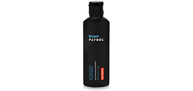 Bump Patrol Maximum Strength Aftershave Formula - After Shave Solution Eliminates Razor Bumps and Ingrown Hairs - 2 Ounces