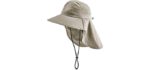 MISSION Sun Defender Cooling Hat- Instant Cooling Technology. Wide Brim. UPF 50 Sun Protection. Soft, Lightweight Fabric- Oatmeal