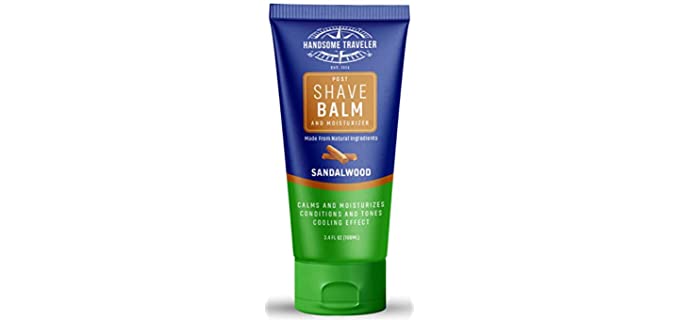 Post Shave Balm Aftershave Lotion For Men And Cream Moisturizer All-Natural And Organic Ingredients Calms Skin Eliminates Razor Burn And Irritation