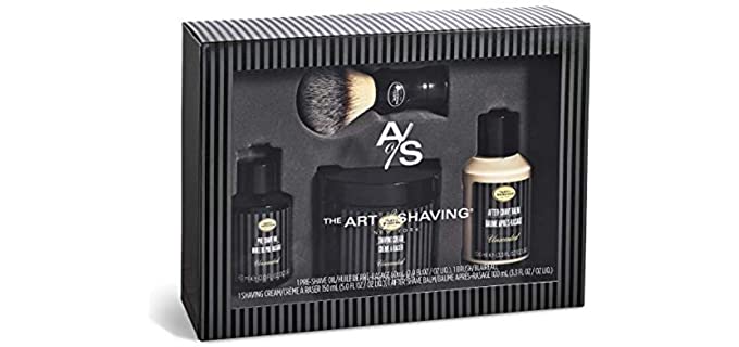 The Art of Shaving Unscented Shaving Kit for Men - The Perfect Gift for The Perfect Shave with Shaving Cream, Shaving Brush, After Shave Balm, & Pre Shave Oil