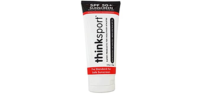 Thinksport SPF 50+ - Chemical Free Sunscreen for Bald Head
