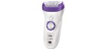 Braun Epilator Silk-epil 9 9-579, Facial Hair Removal for Women, Facial Cleansing Brush, Womens Shaver, Wet & Dry, Cordless and 7 extras
