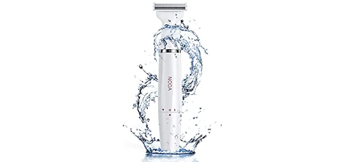 NOOA Cordless Rechargeable Hair Trimmer, Waterproof Electric Razor for Women, Painless Wet and Dry Womens Shaver Bikini Trimmer for Public Hair Legs Underarms