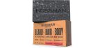 Bossman Men's Bar Soap 4 in 1 Beard Wash, Shampoo, Body Wash and Conditioner, 4 oz