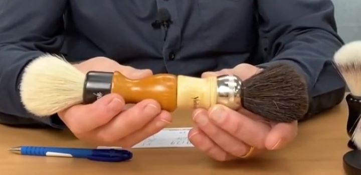 Checking the durability of the horse hair brush