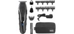 Wahl Aqua Blade Rechargeable Wet/Dry Lithium Ion Deluxe Trimming Kit with 3 Interchangeable Heads for Detailing, & Grooming Beards, Mustaches, Stubble, Ear, Nose, & Body – Model 9899-100