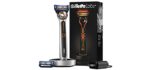Gillette Heated Mens Razor by GilletteLabs, Deluxe Starter Shaving Kit for Men, Includes 1 Handle, 2 Razor Blade Refills, 1 Charging Dock