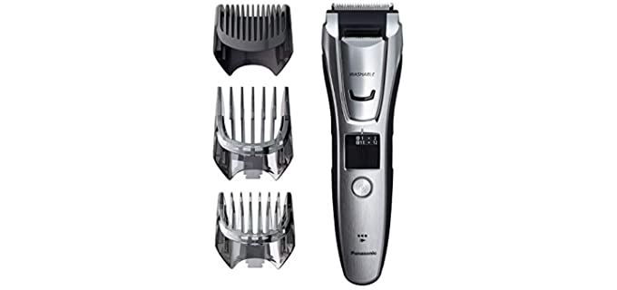 Panasonic Multigroom Beard Trimmer Kit For Face, Head, Body Hair Styling and Grooming, 39 Quick-Adjust Dial Trim Settings, Cordless/Cord, ER-GB80-S, Silver