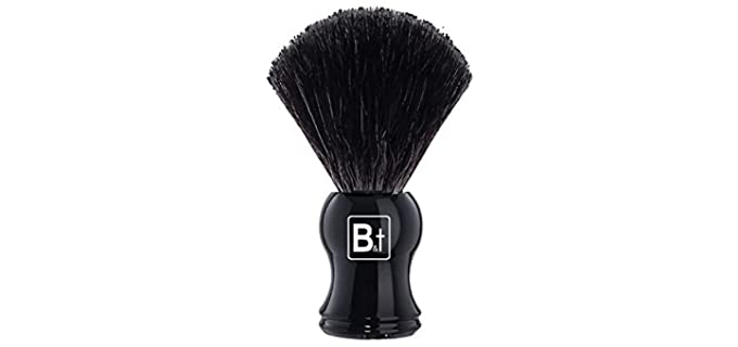Purely Vegan Black Fiber Wet Shaving Brush – Bib & Tucker, Shave Care for Men