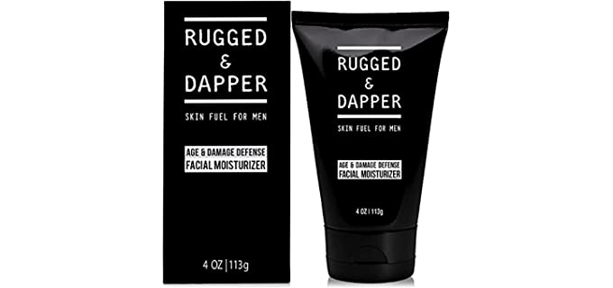 RUGGED & DAPPER Age + Damage Defense Facial Moisturizer | Dual Purpose Face Lotion & Aftershave for Men - 4 Oz