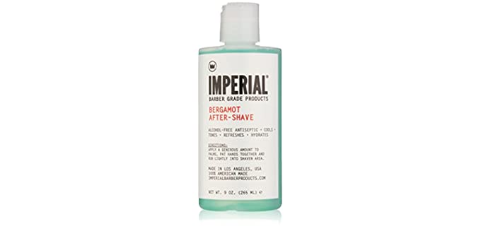 Imperial Barber Grade Products Bergamot After-Shave Alcohol Free, 9 oz