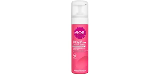 eos Shea Better Shaving Cream for Women- Pomegranate Raspberry | Shave Cream, Skin Care and Lotion with Shea Butter and Aloe | 24 Hour Hydration | 7 fl oz, (600)