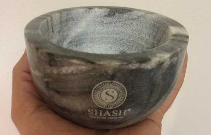 Observing the aesthetic look of the marble shaving bowl