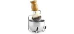 Anbbas Shaving Brush Set for Men 3in1 Vegan Style Synthetic Badger Hair Shaving Brushes, Stainless Steel Shaving Stand + Bowl Perfect for Wet Close Shave