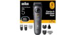 Braun Series 5 All-in-One Beard & Body Grooming Kit for Men, Cordless Trimmer, Hair Clippers & Shaver for Face, Hair & Body with Smooth Shave Head, AIO 5510