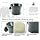G.B.S Black Luxury Shaving Kit - Wood Straight Razor, Mug, Natural Soap, Brush, Alum block, Strop and Paste Grooming Kit, Black