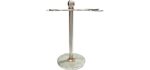 Luxury Razor and Brush Stand, The Admiral by VIKINGS BLADE, Ancient Viking Look with Heavy Distressed Stainless Steel & Brass, Extra Wide Openings, Fits Most Razors and Brushes