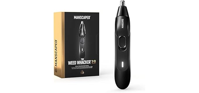 MANSCAPED® The Weed Whacker® 2.0 Electric Nose & Ear Hair Trimmer | 7000 RPM Precision Tool with Rechargeable Battery, Wet/Dry, Easy to Clean, Improved Stainless Steel Replaceable Blade