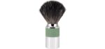MÜHLE NEO Synthetic Shaving Brush for Men, Vegan Shave Brush, Sage Green | This vegan shaving brush builds rich lather from shaving soap or cream, with soft Black Fibre bristles and a silicone grip.