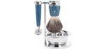 MÜHLE RYTMO 4-piece Pure Badger Double Edge Safety Razor (Closed Comb) Shaving Set For Men - Perfect for Every Day Use, Barbershop Quality Close Smooth Shave