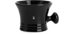 MÜHLE Black Porcelain Shaving Bowl and Mug for Shaving Soap & Cream