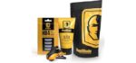 Moto Men's Head Shaving Starter Kit with 5oz HeadSlick Shaving Cream, Shaving Razor, Blade Refills