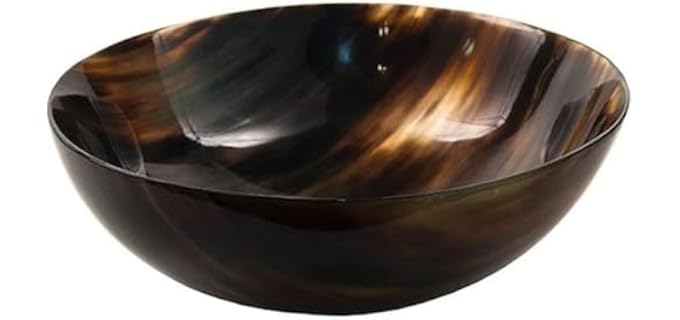 Parker Genuine Ox Horn Palm Lathering Shave Bowl