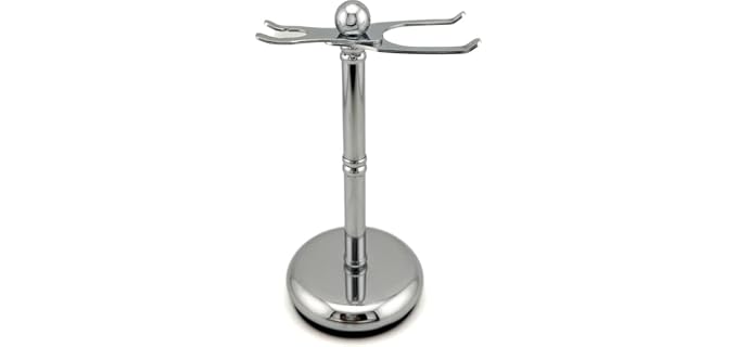 Parker Safety Razor, The Adjust-O-Stand, Adjustable Shave Stand | Customize to Fit any Size Brush, Keepis Razor and Brush Organized, Patent Pending