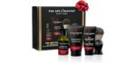 The Art of Shaving Sandalwood 4-in-1 Trial Kit – Pre-Shave Oil, Shaving Cream, Shaving Brush & After-Shave Balm – Protects Against Irritation and Razor Burn – Hydrates and Nourishes Dry Skin